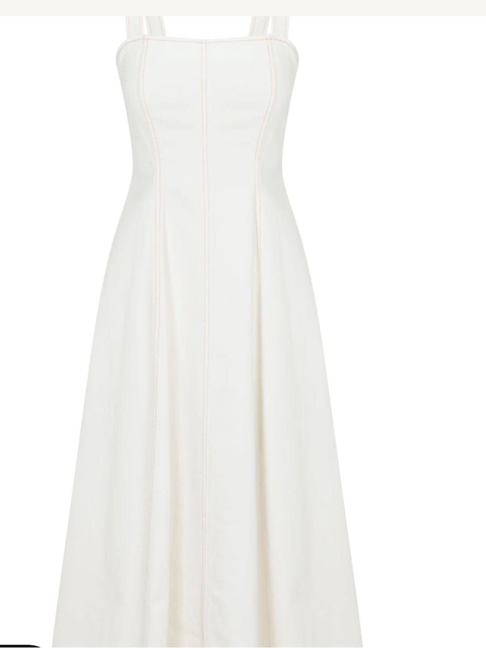 Rebecca Taylor  Cora Denim Eggshell Wash Denim Midi Dress, Size 10 - Picture 9 of 12